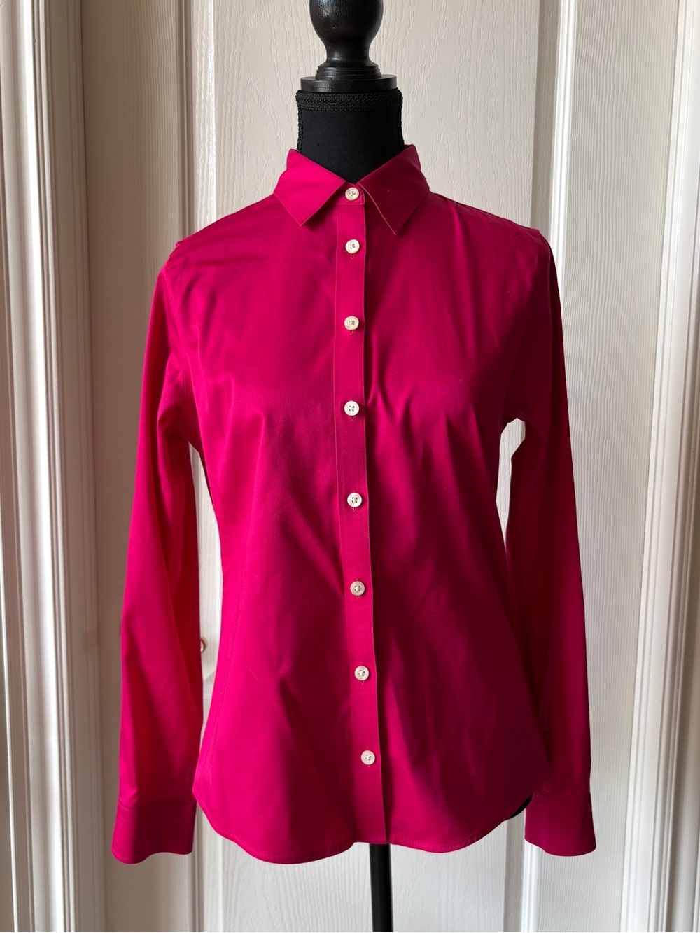Banana Republic Button Up Blouse, Hot Pink